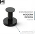 Mavoro Strong Magnetic Hooks Set of 2, Heavy Duty Black Magnet Hooks for Hanging Coats and Bags, Neodymium 52 Rare Earth