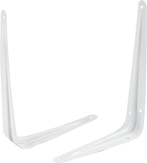 24 Pack 6 8 Inch 144 72 ZOENHOU x White Shelf Brackets, Heavy Duty L Bracket Support with Screws and Expansion Tubes
