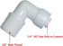 YZM Quick Connect Fittings for RO Water Filters, 5 Elbow, 3/8" Male x 1/4" OD Tube for Plumbing
