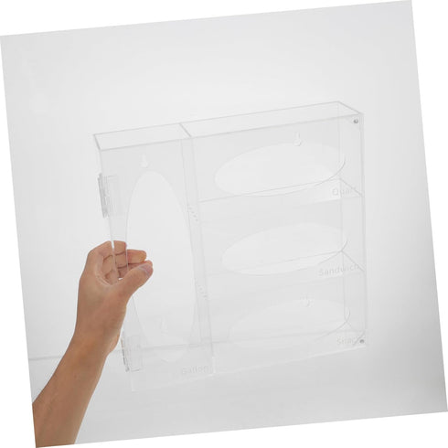 Acrylic Wall-Mounted Glove Dispenser - Versatile Storage Solution for Home and Lab