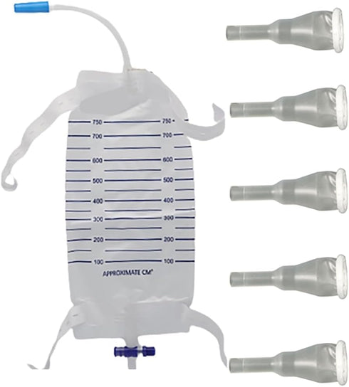 Complete Kit Urinary 5 Days 5 Condom Catheters External Self-Sea + Leg