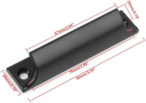 xing Aluminum Barn Door Hardware Handle, Black, 90x20mm / 3.54x0.79inch, Knob (2 Pieces)