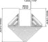 QWORK Galvanized 18-Gauge Hurricane Tie, 40 Pack Steel Connector for Roofing Trusses, High Wind Resistance