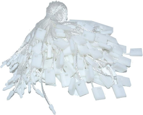 Renashed 7" 1000Pcs Hang Tag String, Nylon String Snap Lock Pin Loop Fastener Hook Ties