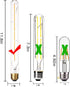 Dimmable Edison T10(T30) LED Tubular Bulb, 6W, 60 Watt Equivalent, Warm White 2700K, 4-Pack