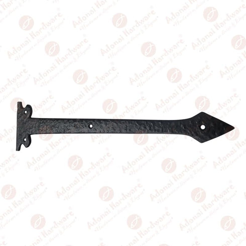 13.90" Dummy (2 Pack, Adonai Hardware "Agee Heavy Duty Antique Cast Iron Strap False or Faux or Hinge Front Matte