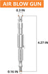 GASHER 5PCS Adjustable Pocket Air Blow Gun with 1/4" I/M Type Plug