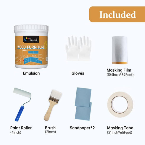 (32OZ, DWIL Acrylic Wood Paint for Furniture - Semi-Gloss Paint Suitable for Wood Surface Renovation, Water-Based All