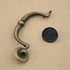 WenRan Closet 90mm (10) Drawer Pulls Double Hole Yellow Antique Brass Color Antique Small Hanging Pull Cabinet Door