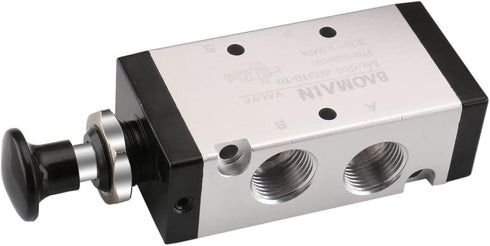 Baomain Hand Pull Valve, 2 Position 5 Way G3/8 Air Hand Lever Operated Valve, Manual Control Push-Pull