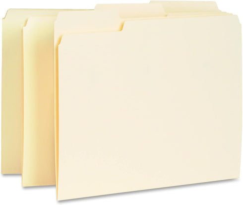 Business Source 65775 Interior File Folders, 1/3 Cut Assorted, Letter, 100/BX