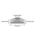 12pcs M8 Solid Half Moon Nuts Washer Spacer Furniture Hardware Accessories for Furniture Connect (Length 27mm x Width