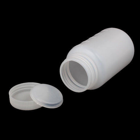 uxcell 2Pcs 250ml Plastic Wide Mouth Laboratory Reagent Bottle Sample Sealling Bottle White by uxcell