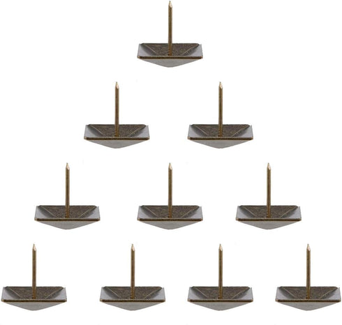 Antique Upholstery Nails Decorative Tacks for DIY Projects, Jewelry Boxes, Drawer Repair, 50Pcs-Bronze (0.46"x0.7")