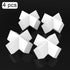 stonylab 4 Pack Cross Shape Magnetic Stirrer Stir Bar, 20 x 8 mm PTFE-Coated White Stirring Bars for Stirrers