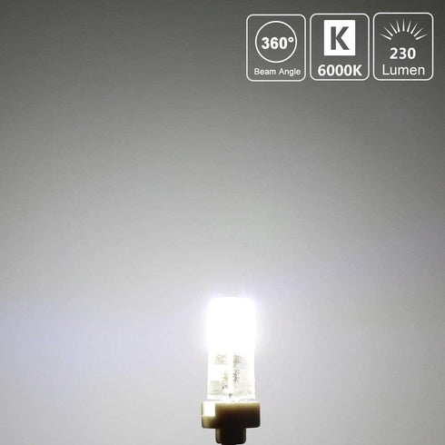 DiCUNO G4 LED Bulb, 3W JC Bi-Pin Base Light Bulbs, 12V AC/DC, Daylight White 6000K, 10 Pack Halogen Replacement