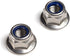 FullerKreg M6 x 1.0 18-8 Stainless Steel Lock Nuts - Pack of 20, Hex Flange Nylon Insert, Bright Finish