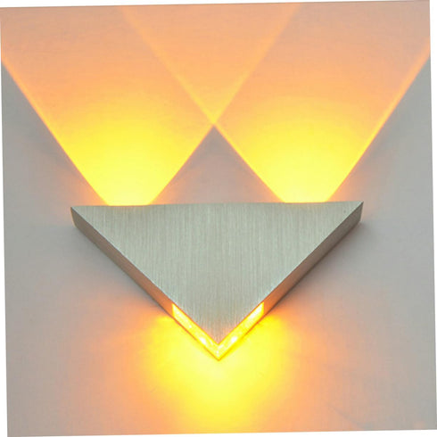 Modern Triangle LED Wall Sconce - Decorative Aluminum Light for Bedroom Ambiance