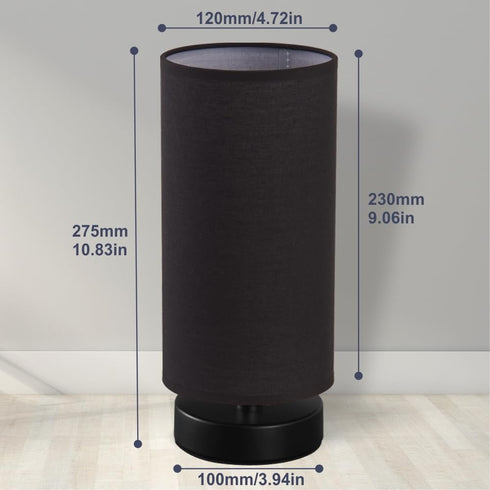 lifeholder Table Lamp, Bedside Nightstand Lamp, Simple Desk Lamp, Cylinder Table Lamp for Bedroom Living Room Office