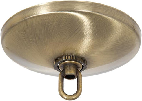 B&P Lamp Screw Collar Ceiling Light Canopy Plate Kit (Antique Brass)