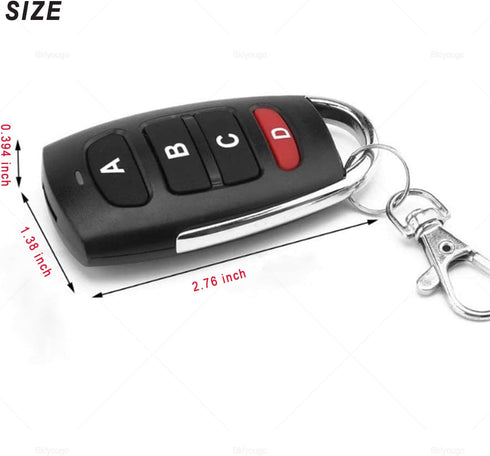 Bkiyougo 433.92 (4 Universal Duplicator Garage Door Remote, MHz for Gate & Electric Gates - Cloning Remote Control