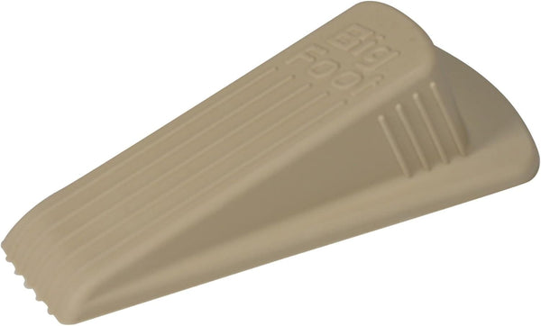 Heavy Duty Non-Slip Large Rubber Door Stopper, Big Foot ColorStop Wedge, Beige, Made in the USA