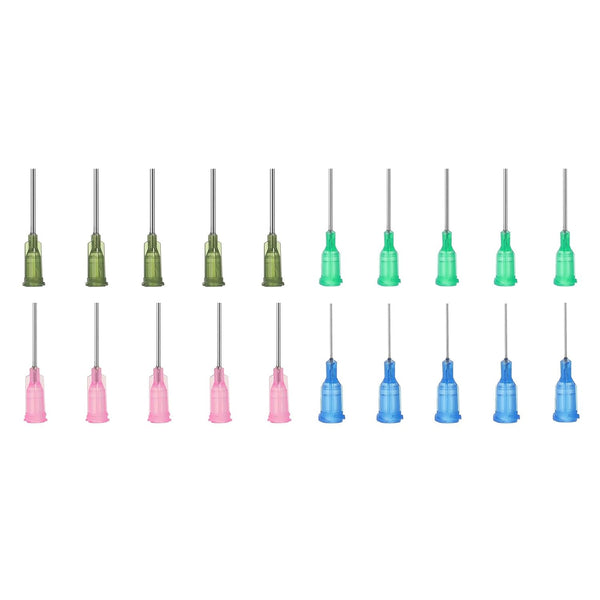 PATIKIL Blunt Tip Dispensing Needles 1.5 Inch, 20 Pcs Industrial Liquid Dispenser Needle with Lure Lock for Refilling