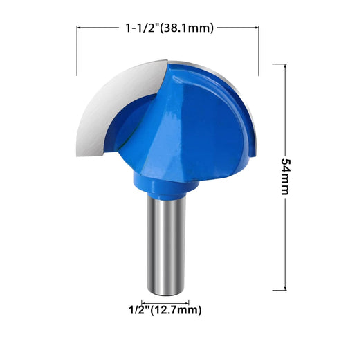 Core Box Router Bit, 1/2 Inch Shank Round Nose Cove Box Router Bit for Woodworking Milling Cutter Tool