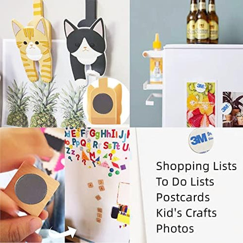 Flexible Magnetic Tape A+B, Round Stickers with Adhesive Backing, Easy Peel and Stick, Magnetic Stickers for Fridge,