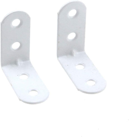 20pcs Iron L Bracket Joint Right Angle Bracket, Heavy Duty Shelf Braces for Floating Shelf Wood Table Top, White
