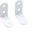 20pcs Iron L Bracket Joint Right Angle Bracket, Heavy Duty Shelf Braces for Floating Shelf Wood Table Top, White