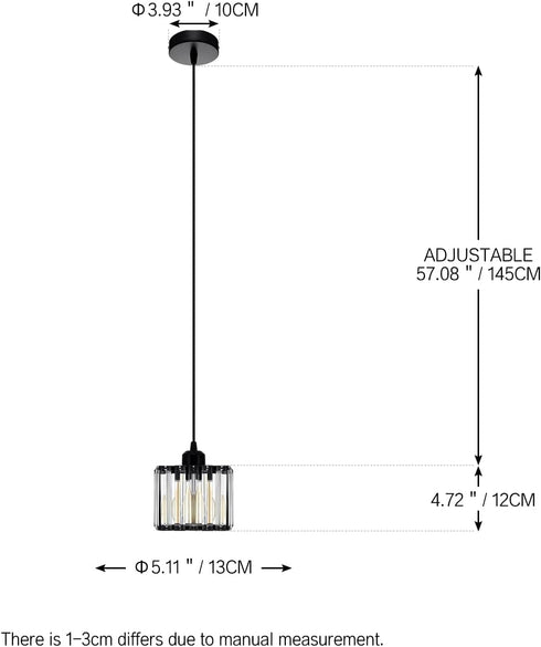 K9 E26 Bulb Ridgeyard Crystal Pendant Light Crystal Hanging Pendant Lighting Home Decoration fit