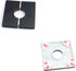 FDXGYH 2 Pcs 1.0 Inch ABS Wall Split Flange Self-Adhesive Tape Square Escutcheon Plate Cover for Faucet Decoration
