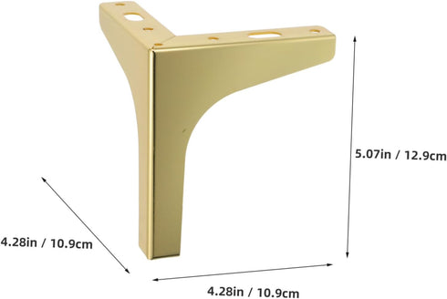2pcs TEHAUX Modern Metal Sofa Legs for Stability Triangle Feet for Easy Installation Tv Stand Bedside Table Shoe
