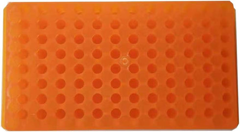 5 PCS Double Panel Vial Rack Tube Rack for Microcentrifuge Tubes, 96 Positions, 0.2-2ml