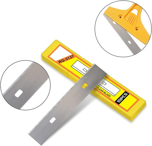 4 inch 100pcs WRAPXPERT Scraper Blade Replacement Razor Blades for Cleaning Glass Wall Windows Stove