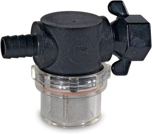 SHURFLO 255-325 1/2" Barb Swivel Nut Strainer