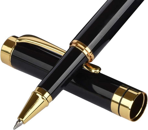 Luxury Ballpoint Pen Writing Set, Elegant Fancy Pens for Signature, 2 Extra 0.5 mm Refill, Gift Box, 2 Pens