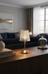 Generic 3 Dimmable, Gold Crystal Table Lamp Touch Control, Color & Rechargeable LED Lamp, Elegant Bedroom,Office