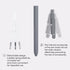 FIOVER Gel Pens, 6Pcs Fine Point Smooth Writing Pens, 0.5mm Black Gel Ink for Journaling Note Taking