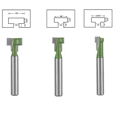 Totowood Set, 1/4" Set 6 Set 1/4 5/16 3/8 9/16 1/2 5/8 Inch Keyhole Router Bits Shank Router Bit pcs Router Bit & &