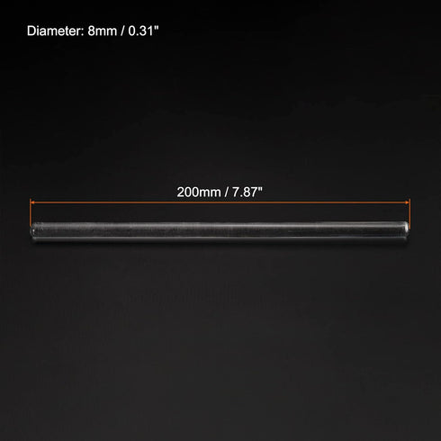 MECCANIXITY 3.3 Borosilicate Glass Stick 7.87" Length 8mm Dia Stir Rod Mixing Tools with Both Ends Round for Lab Kitchen Science 6Pcs