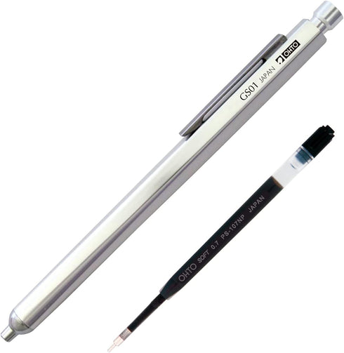 Auto GS01-S7-SV Oil-based Ballpoint Pen, GS01, Silver