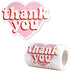 7AweQur 120pcs 2.4 Inch Large Size Pink Heart-Shaped Thank You Stickers Roll Aesthetic