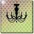 3dRose 8 Inch Fleur de lis Chandelier Vintage Art Ceramic Tile