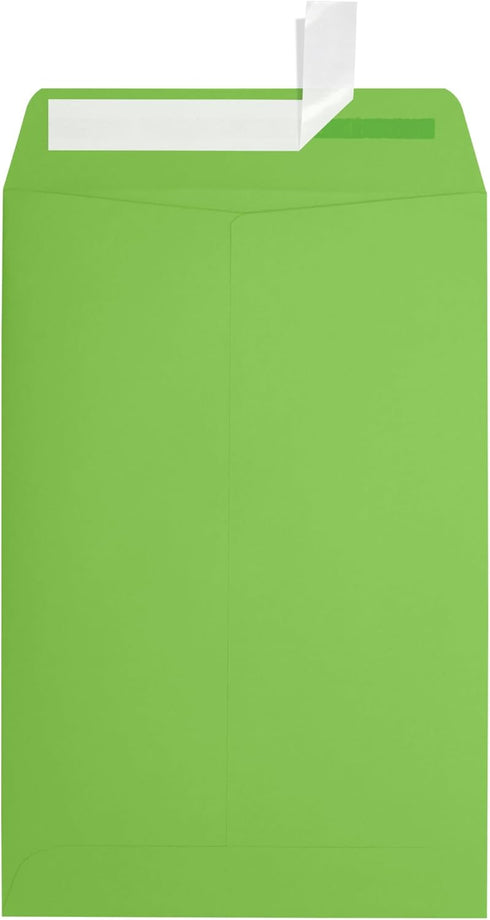 LUXPaper 6 x 9 Open End Envelopes | Peel & Press | Limelight Green | 80lb. Text | 50 Qty