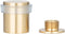 EVI Brass Door Stops | Door Stopper - Screw Fastening - Transparent Rubber Protector - 0.79 x 0.99 Inch