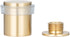 EVI Brass Door Stops | Door Stopper - Screw Fastening - Transparent Rubber Protector - 0.79 x 0.99 Inch