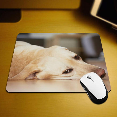 Gaming Mouse Pad - Yellow Labrador Retriever Non-Slip Rubber Mouse Pad for Computers, Personalized