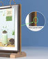 Rikyo A5 10 Pages-20 (6x8") Walnut Wood Sign Holder Vertical Table Card Flip Display Sides,T Double Sided Flyer Display